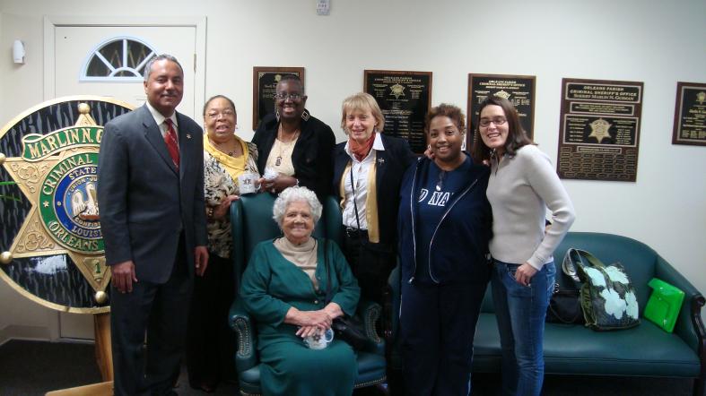 Sheriff Gusman, Frenzella Johnson, Gwendolyn Adams, Beth Butler, Vanessa Gueringer, Marie Hurt, Beulah Labostrie